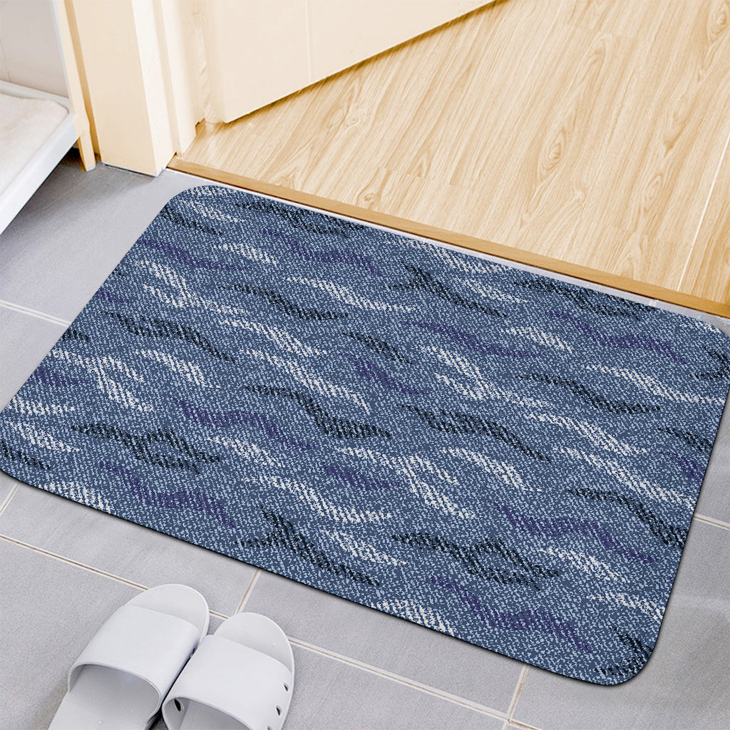 Camo Denim Jeans Pattern Print Indoor Door Mat
