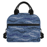 Camo Denim Jeans Pattern Print Insulated Lunch Bag