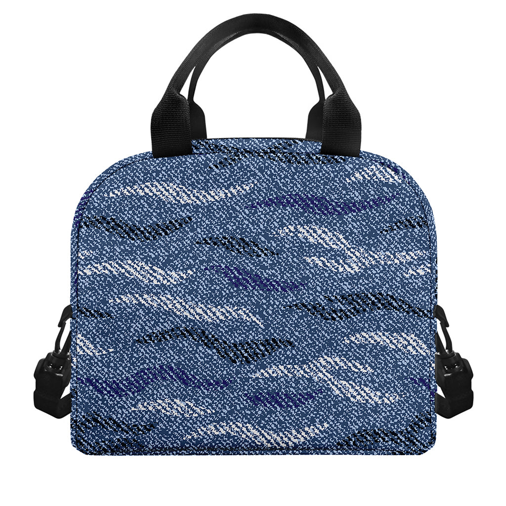 Camo Denim Jeans Pattern Print Insulated Lunch Bag