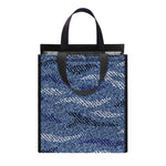 Camo Denim Jeans Pattern Print Insulated Lunch Tote