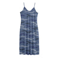 Camo Denim Jeans Pattern Print Jersey Midi Cami Dress