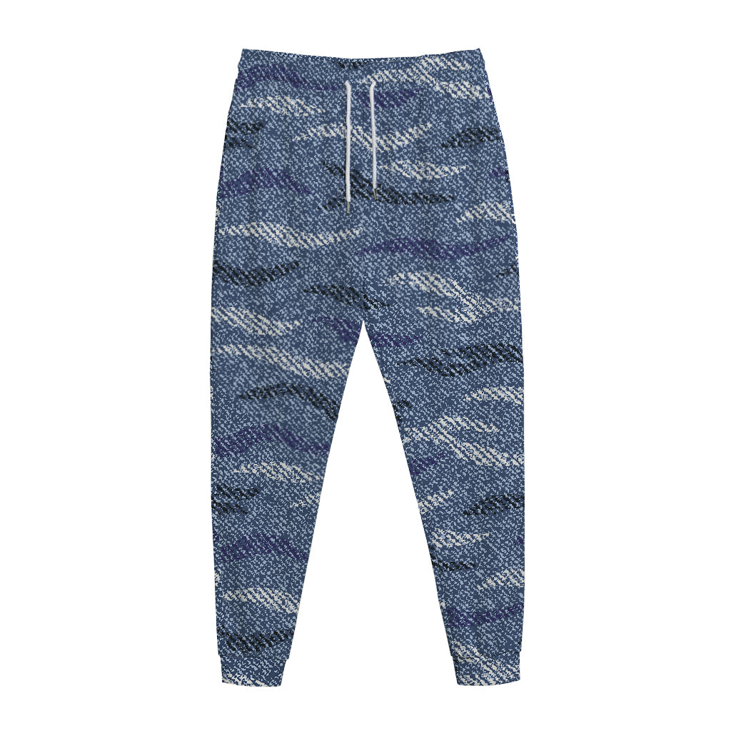 Camo Denim Jeans Pattern Print Jogger Pants
