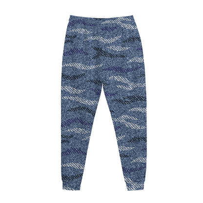 Camo Denim Jeans Pattern Print Jogger Pants