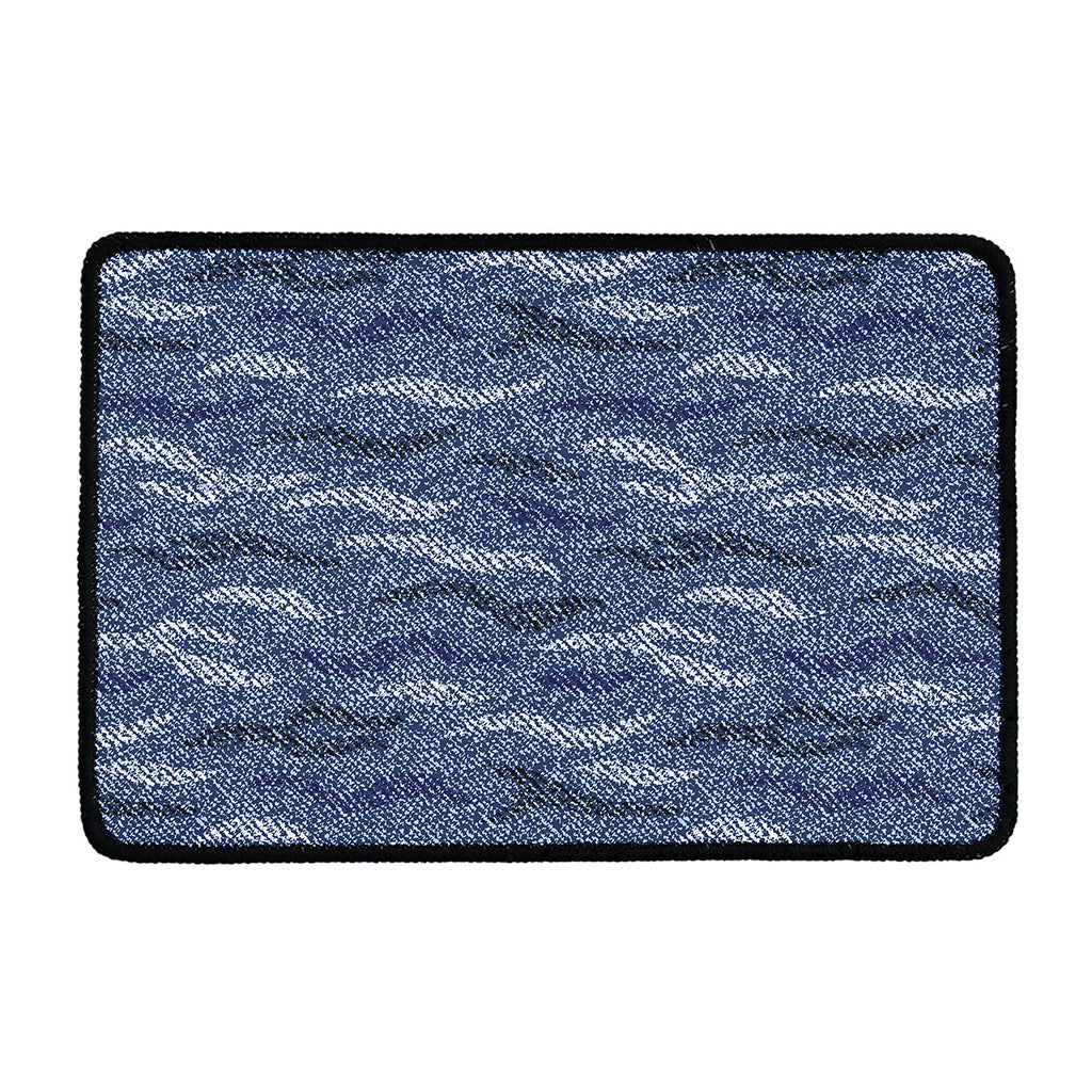 Camo Denim Jeans Pattern Print Kitchen Mat