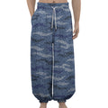 Camo Denim Jeans Pattern Print Lantern Pants
