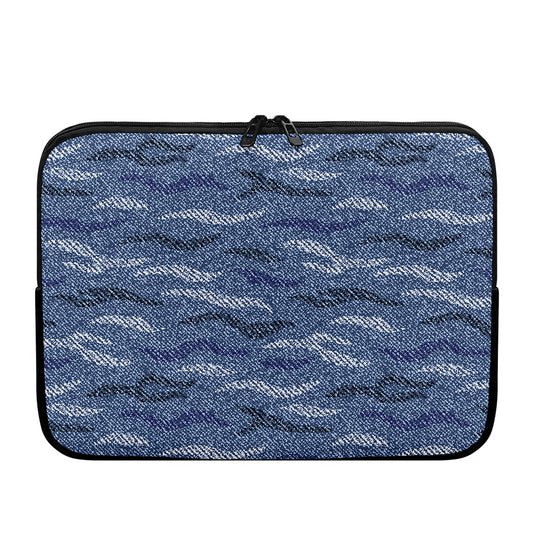 Camo Denim Jeans Pattern Print Laptop Sleeve