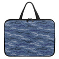 Camo Denim Jeans Pattern Print Laptop Sleeve With Handle