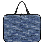 Camo Denim Jeans Pattern Print Laptop Sleeve With Handle