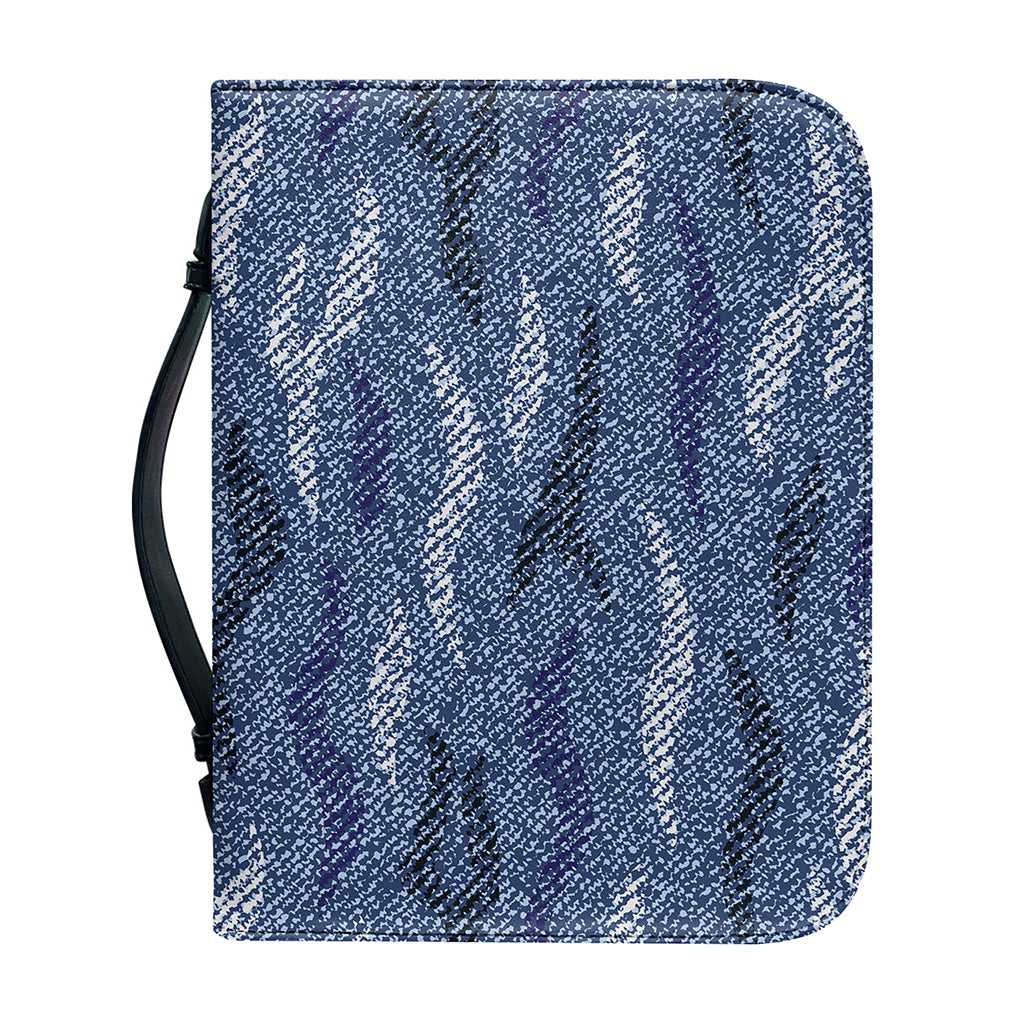 Camo Denim Jeans Pattern Print Leather Bible Cover