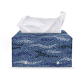 Camo Denim Jeans Pattern Print Leather Tissue Box Cover