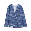 Camo Denim Jeans Pattern Print Long Sleeve Short Coat