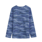 Camo Denim Jeans Pattern Print Long Sleeve Short Coat