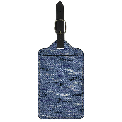 Camo Denim Jeans Pattern Print Luggage Tag