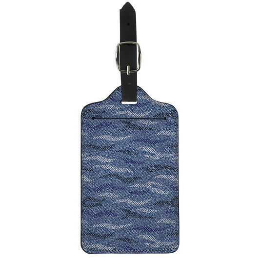 Camo Denim Jeans Pattern Print Luggage Tag