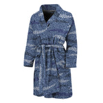 Camo Denim Jeans Pattern Print Men's Bathrobe