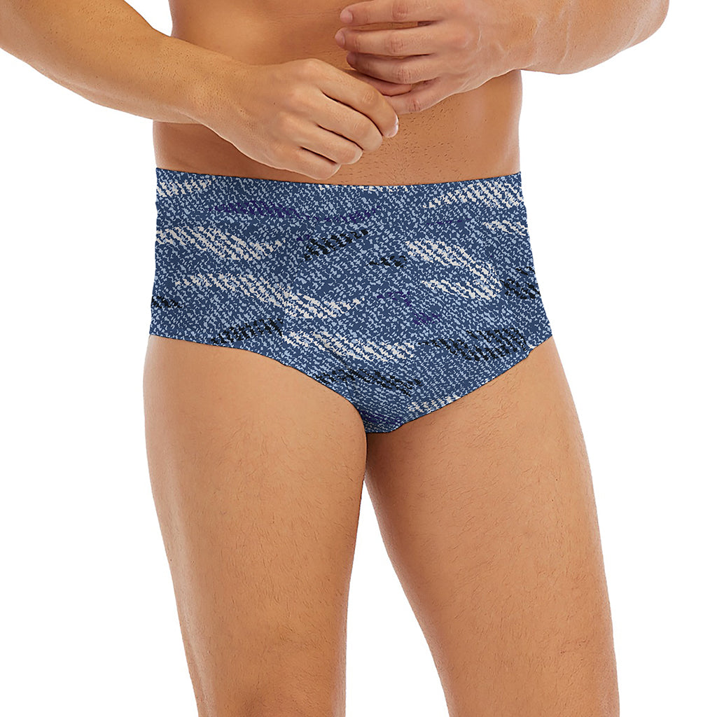 Camo Denim Jeans Pattern Print Men's Briefs