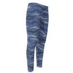 Camo Denim Jeans Pattern Print Men's Compression Pants