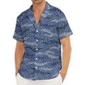 Camo Denim Jeans Pattern Print Men's Deep V-Neck Shirt