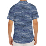 Camo Denim Jeans Pattern Print Men's Deep V-Neck Shirt