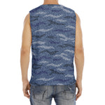 Camo Denim Jeans Pattern Print Men's Fitness Tank Top