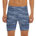 Camo Denim Jeans Pattern Print Men's Long Boxer Briefs