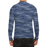 Camo Denim Jeans Pattern Print Men's Long Sleeve Rash Guard