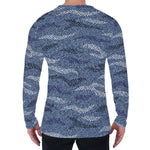 Camo Denim Jeans Pattern Print Men's Long Sleeve T-Shirt