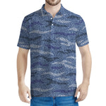 Camo Denim Jeans Pattern Print Men's Polo Shirt
