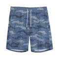 Camo Denim Jeans Pattern Print Men's Athletic Shorts