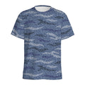 Camo Denim Jeans Pattern Print Men's Athletic T-Shirt