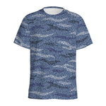Camo Denim Jeans Pattern Print Men's Sports T-Shirt
