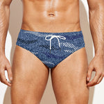 Camo Denim Jeans Pattern Print Men's Swim Briefs