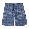 Camo Denim Jeans Pattern Print Men's Swim Trunks