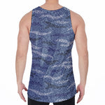 Camo Denim Jeans Pattern Print Men's Velvet Tank Top