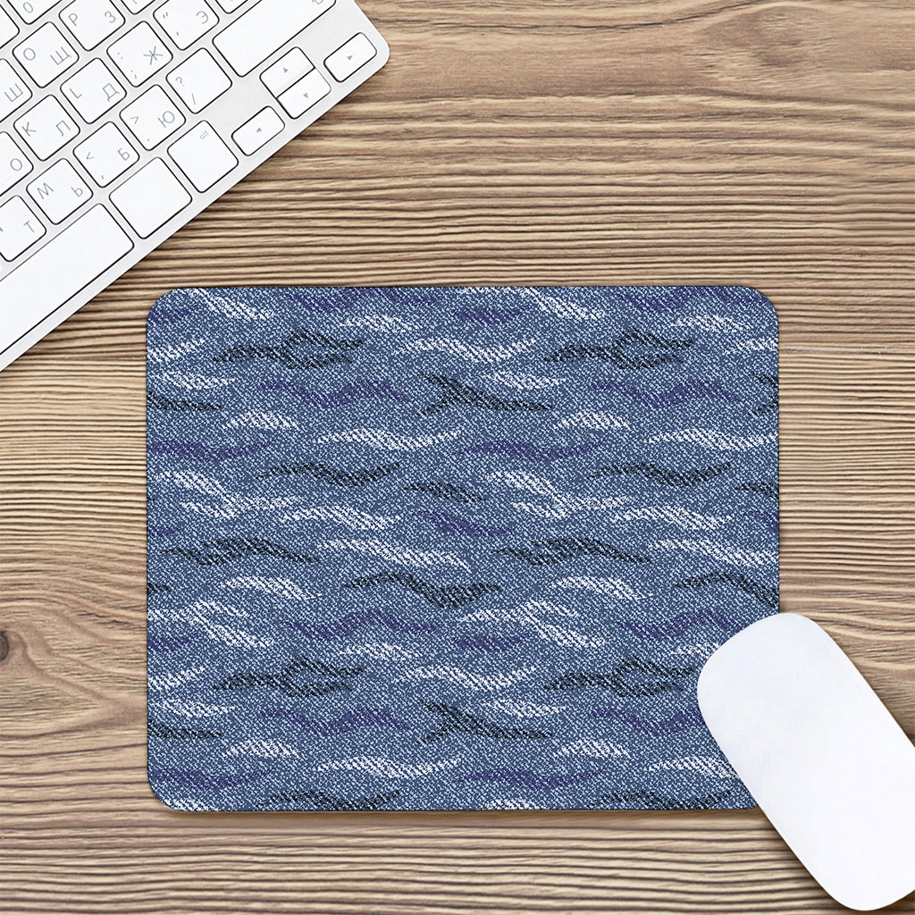 Camo Denim Jeans Pattern Print Mouse Pad