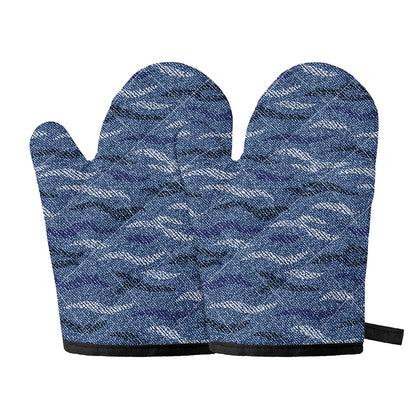 Camo Denim Jeans Pattern Print Oven Mitts