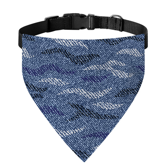 Camo Denim Jeans Pattern Print Over The Collar Dog Bandana