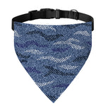Camo Denim Jeans Pattern Print Over The Collar Dog Bandana