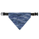 Camo Denim Jeans Pattern Print Over The Collar Dog Bandana