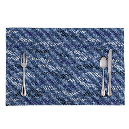 Camo Denim Jeans Pattern Print Placemat