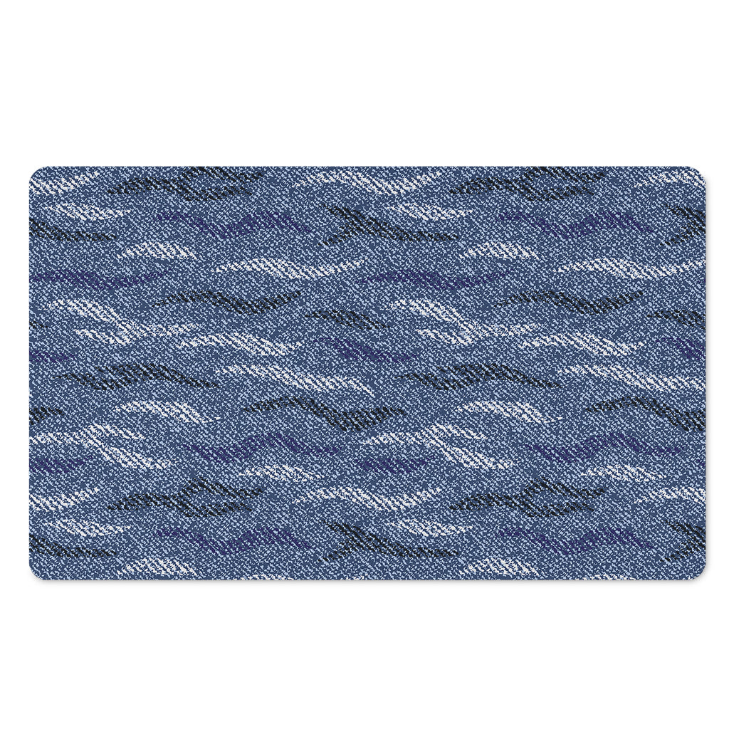 Camo Denim Jeans Pattern Print Polyester Doormat