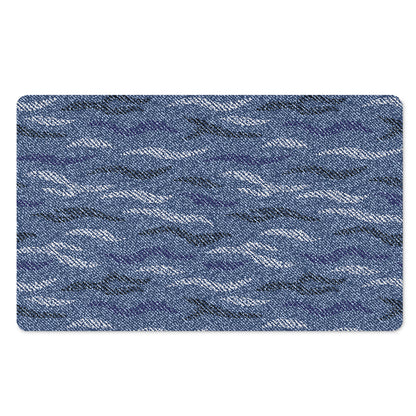 Camo Denim Jeans Pattern Print Polyester Doormat