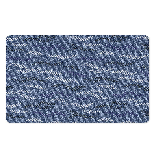 Camo Denim Jeans Pattern Print Polyester Doormat