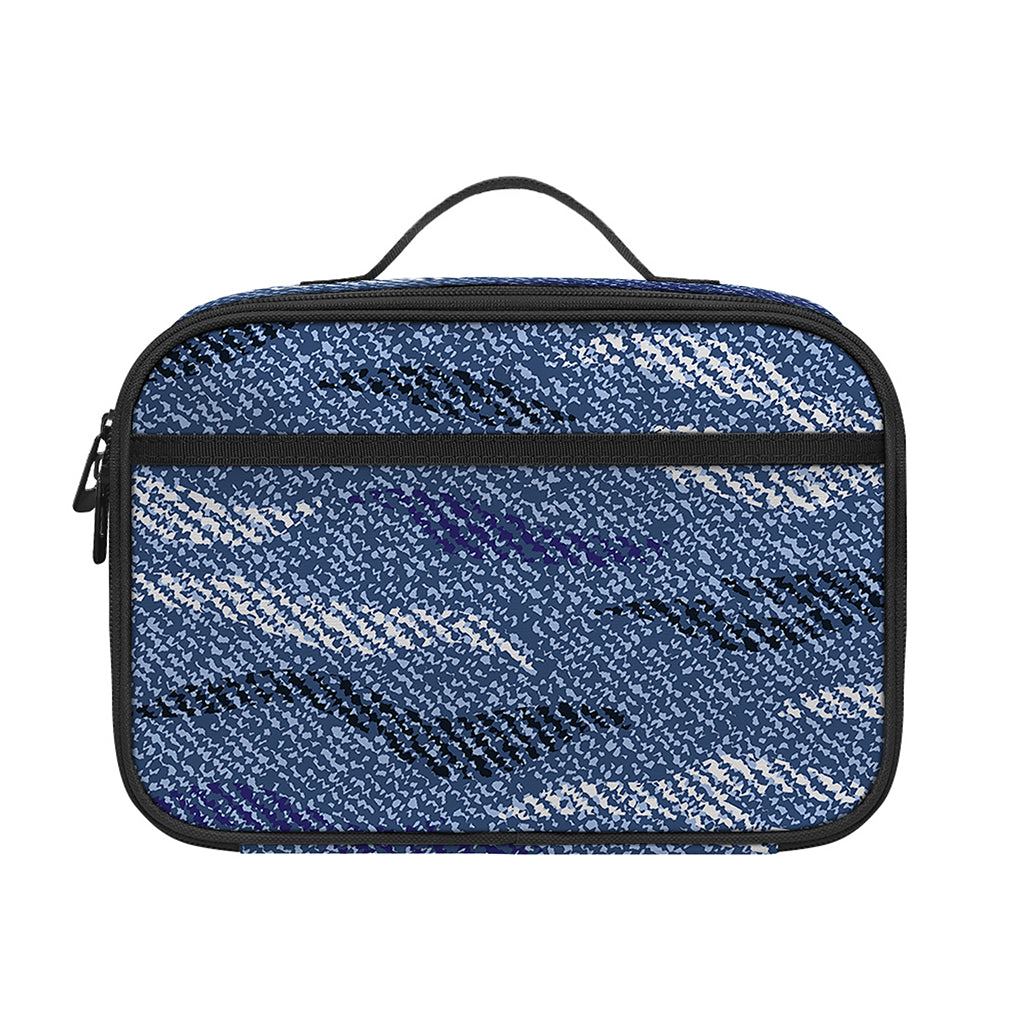 Camo Denim Jeans Pattern Print Portable Lunch Bag