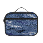 Camo Denim Jeans Pattern Print Portable Lunch Bag