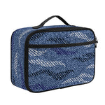 Camo Denim Jeans Pattern Print Portable Lunch Bag