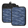 Camo Denim Jeans Pattern Print Pot Holders With Pocket