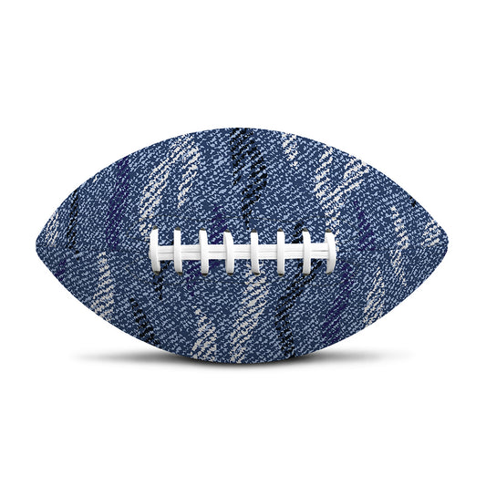 Camo Denim Jeans Pattern Print Rugby Ball