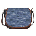 Camo Denim Jeans Pattern Print Saddle Bag
