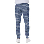 Camo Denim Jeans Pattern Print Scuba Joggers